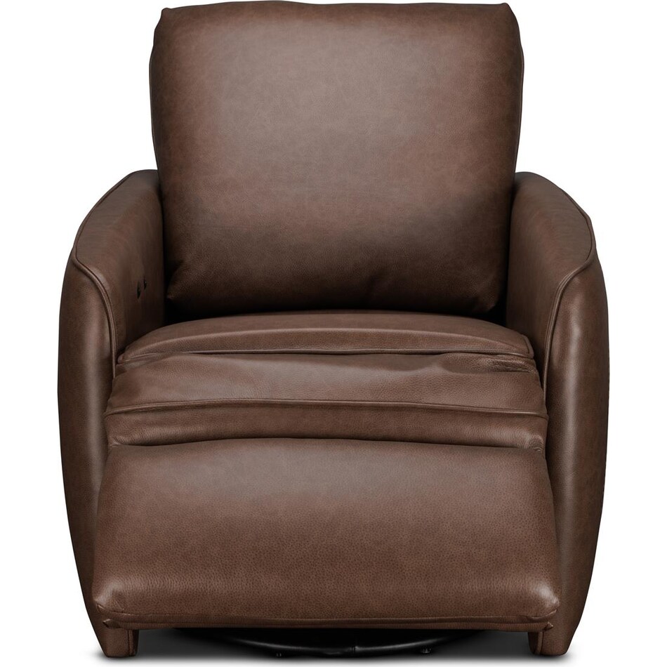 barcalounger brown leather rocker recliner   