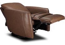 barcalounger brown leather rocker recliner   