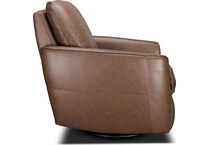 barcalounger brown leather rocker recliner   