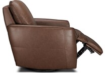 barcalounger brown leather rocker recliner   