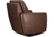 barcalounger brown leather rocker recliner   