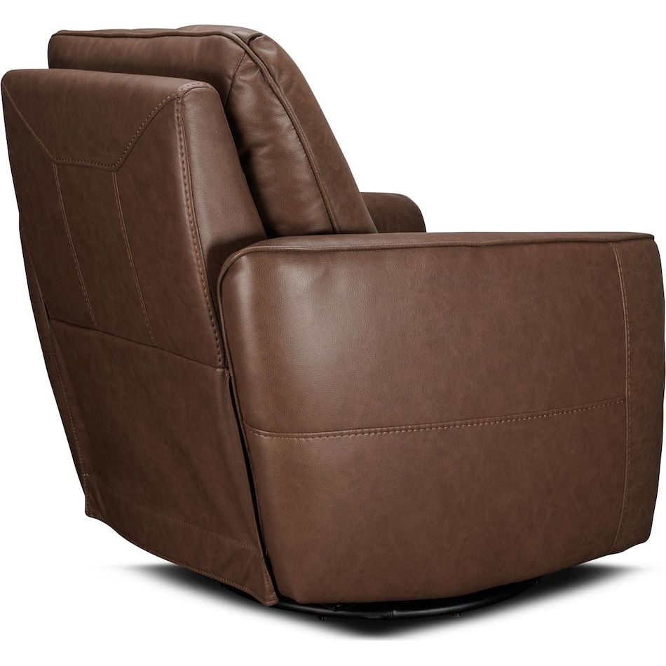 barcalounger brown leather rocker recliner   