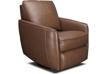 barcalounger brown leather rocker recliner   