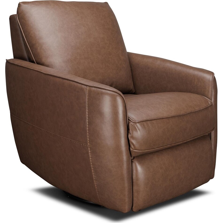 barcalounger brown leather rocker recliner   