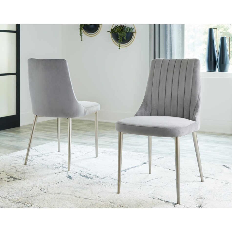 barchoni grey side chair   