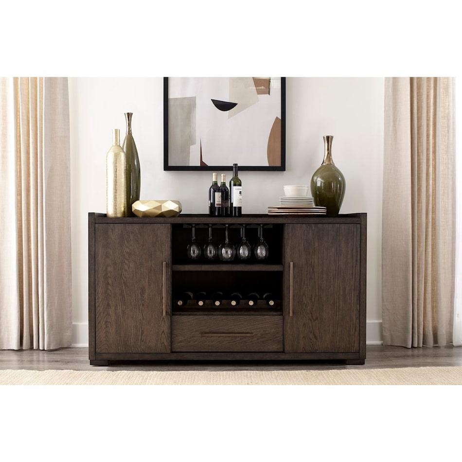 barkley brown dark sideboard server   