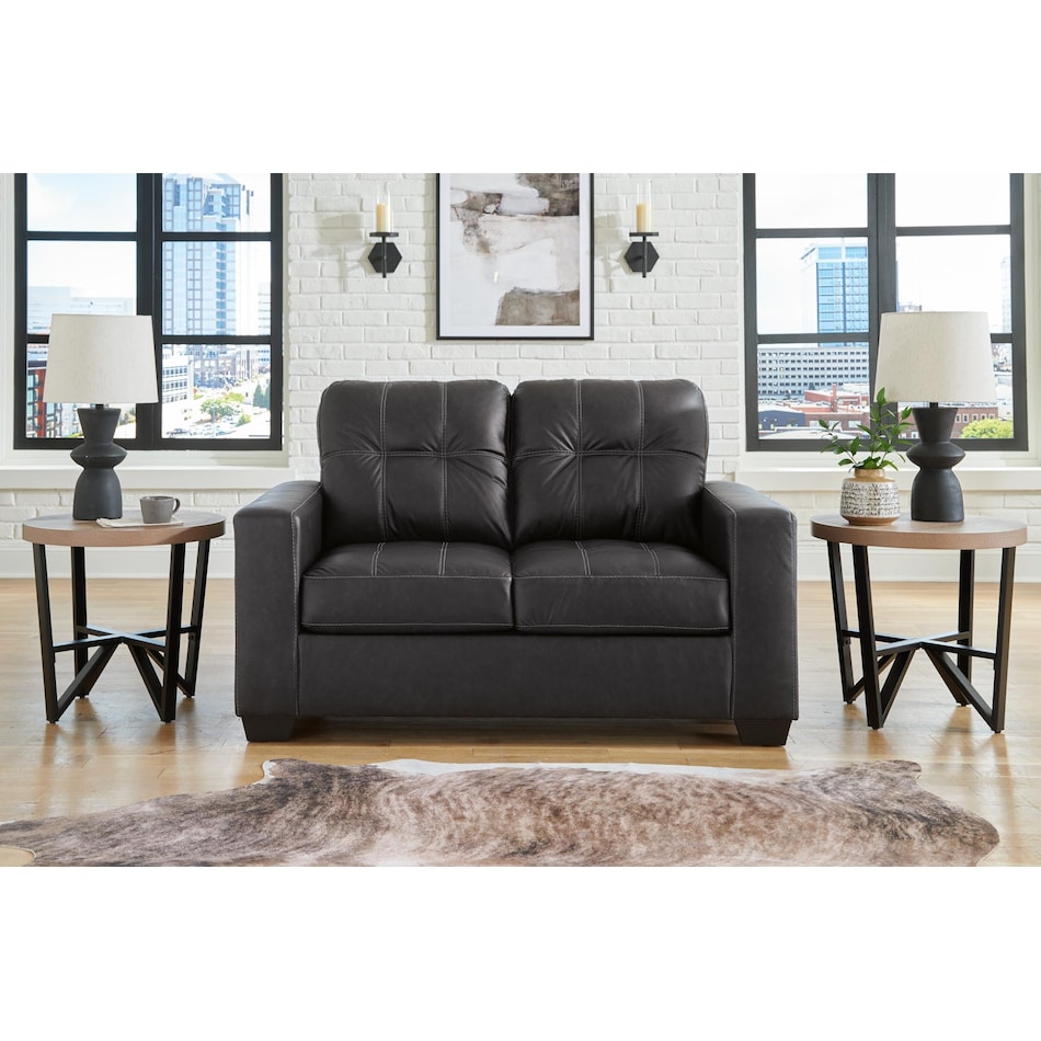 barlin mills black loveseat   