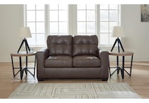 barlin mills brown loveseat   