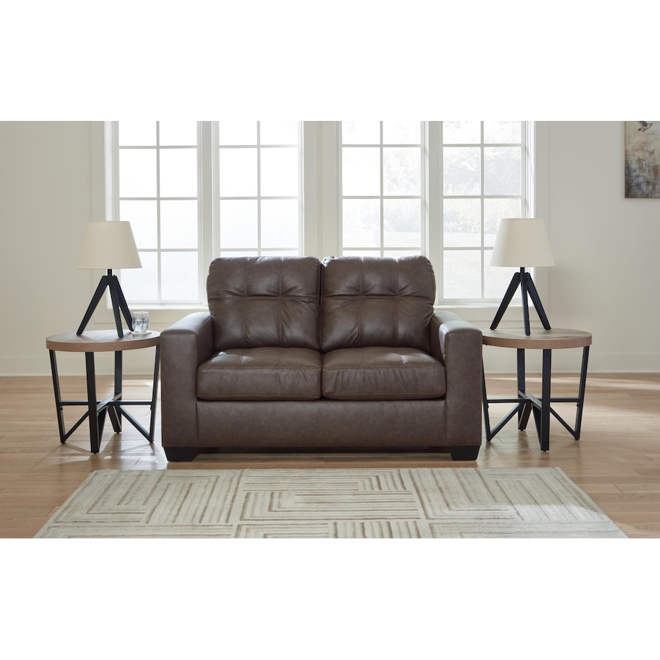 barlin mills umber loveseat   