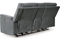 barnsana gravel power reclining console loveseat   