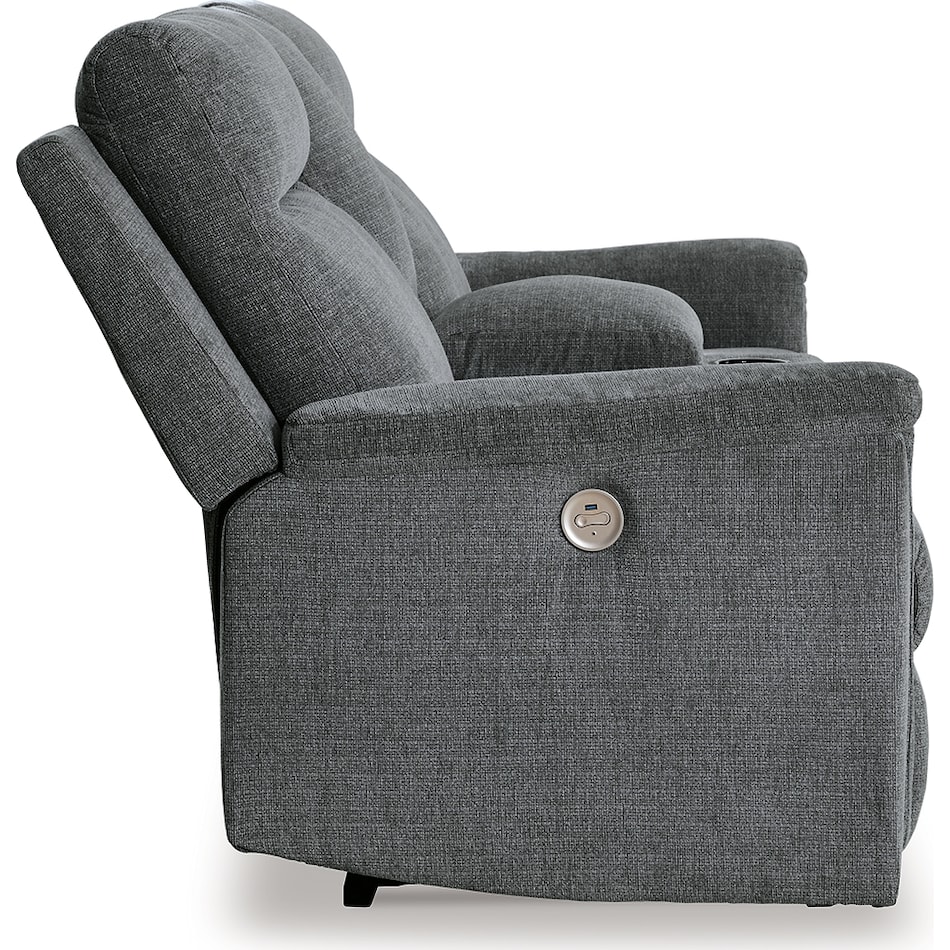 barnsana gravel power reclining console loveseat   