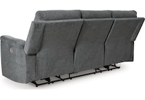 barnsana gravel power reclining sofa   