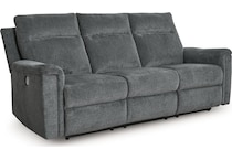 barnsana gravel power reclining sofa   