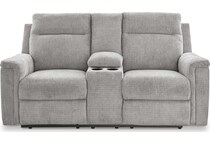 barnsana power reclining console loveseat   