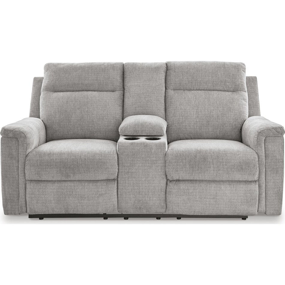 barnsana power reclining console loveseat   