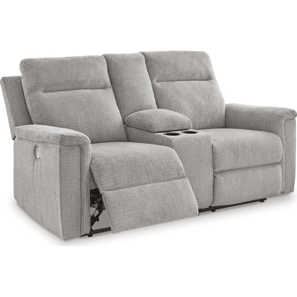 barnsana power reclining console loveseat   