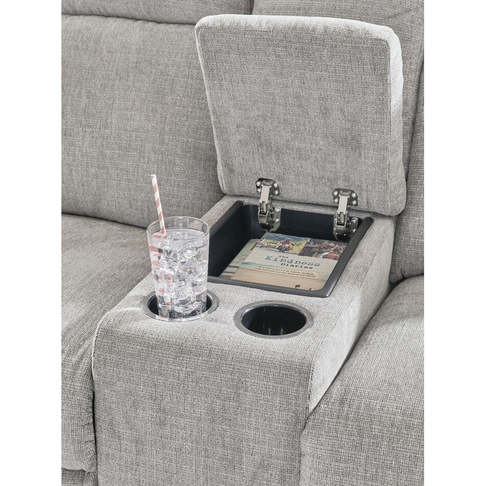 barnsana power reclining console loveseat   