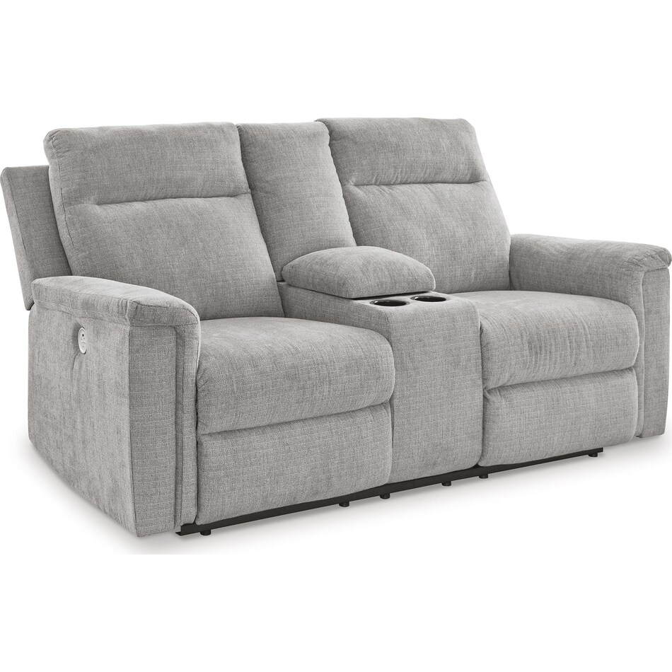 barnsana power reclining console loveseat   