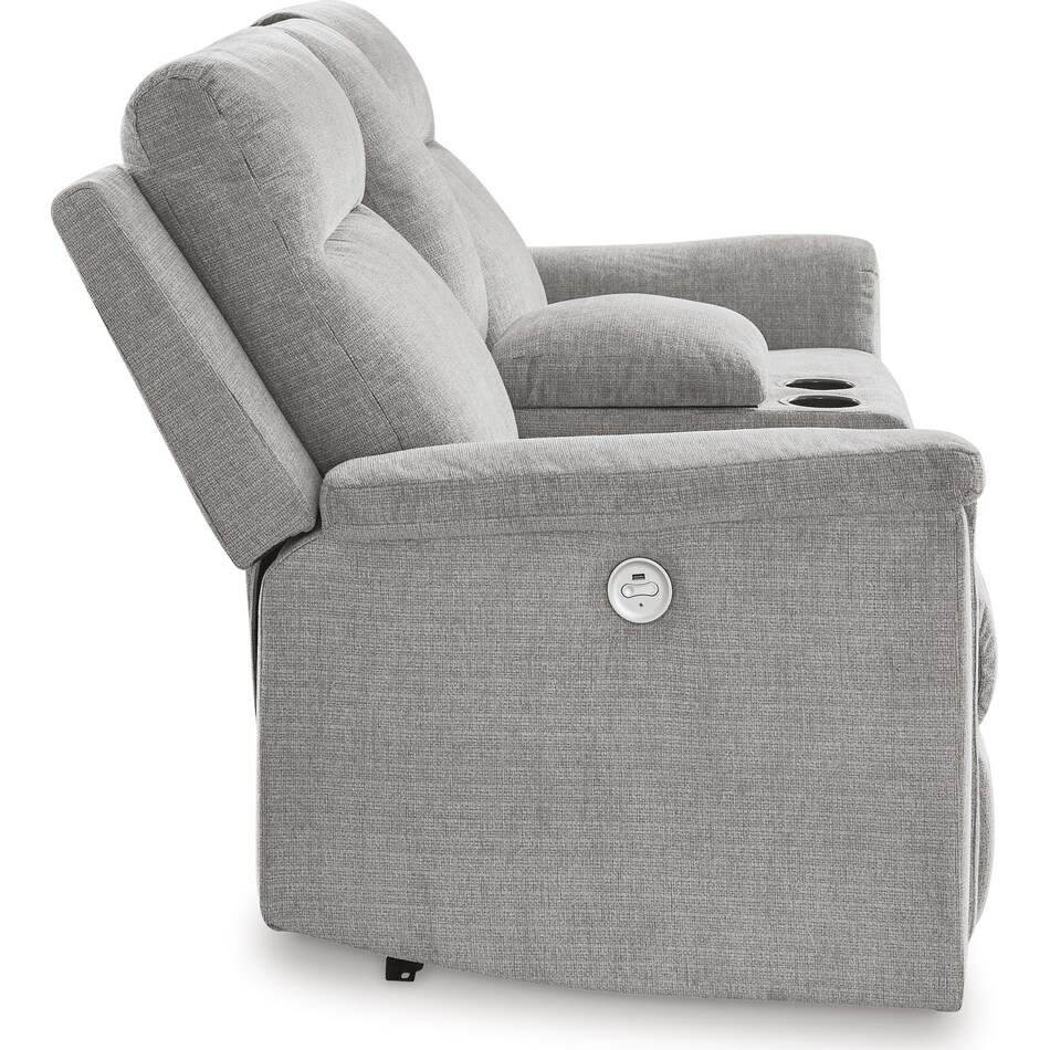 barnsana power reclining console loveseat   