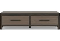 bartlett buckskin and tobacco leaf bench   