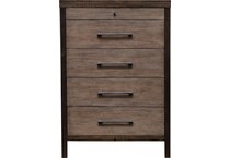 bartlett buckskin and tobacco leaf chest   