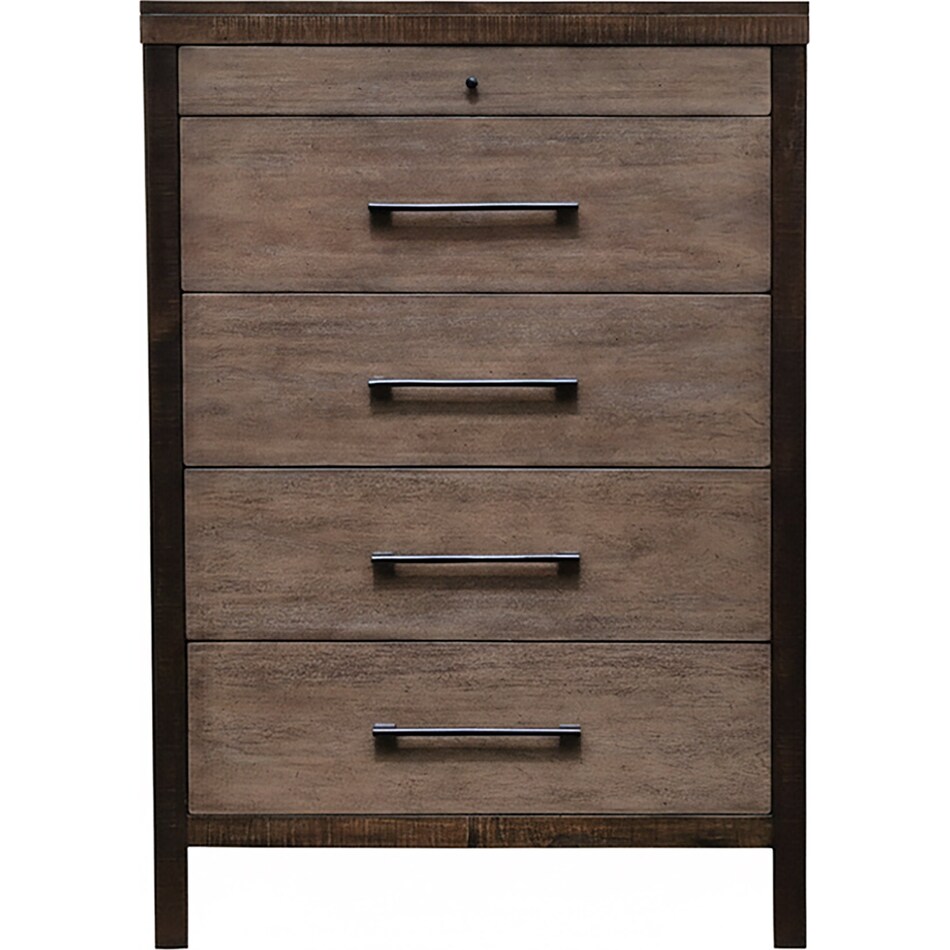 bartlett buckskin and tobacco leaf chest   