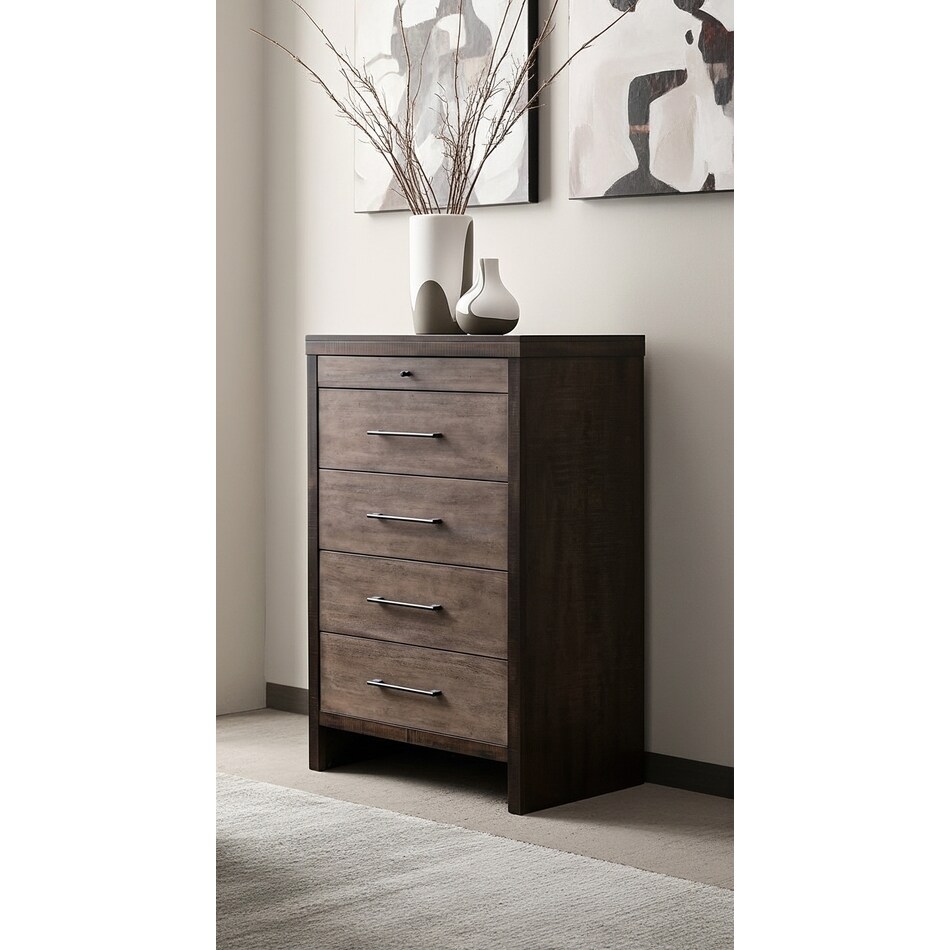 bartlett buckskin and tobacco leaf chest   