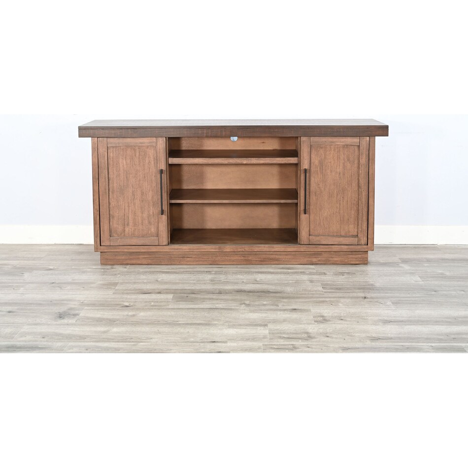 bartlett buckskin and tobacco leaf console   
