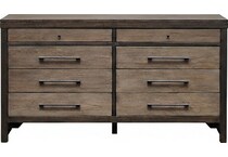 bartlett buckskin and tobacco leaf dresser   