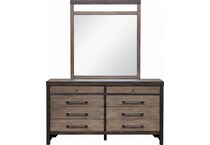 bartlett buckskin and tobacco leaf mirror   