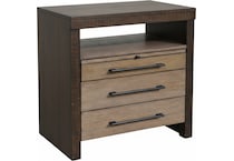 bartlett buckskin and tobacco leaf nightstand   