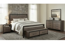 bartlett buckskin and tobacco leaf nightstand   