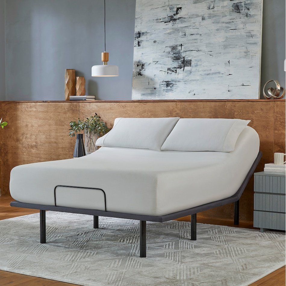 baselogic silver level  top color: gray side color: gray accent color: black adjustable base king   