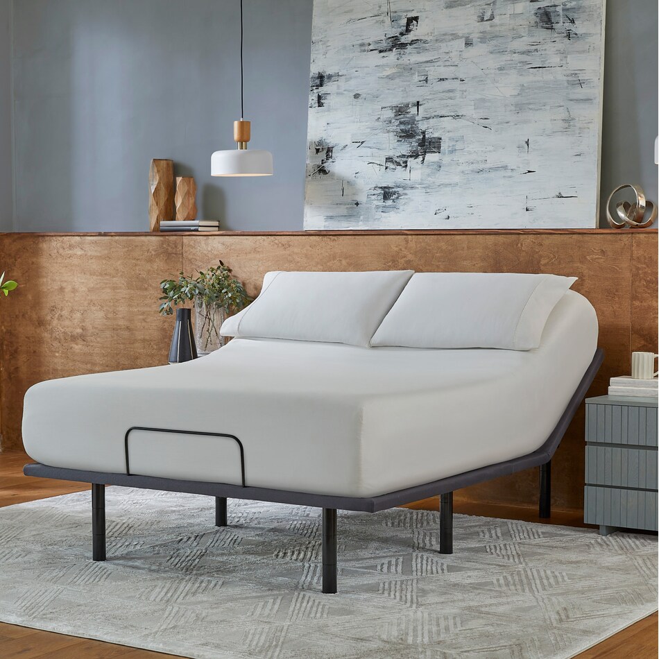 baselogic silver level  top color: gray side color: gray accent color: black adjustable base queen   