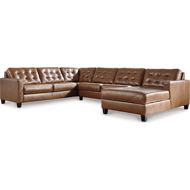 BASKOVE 4 PC SECTIONAL WITH CHAISE
