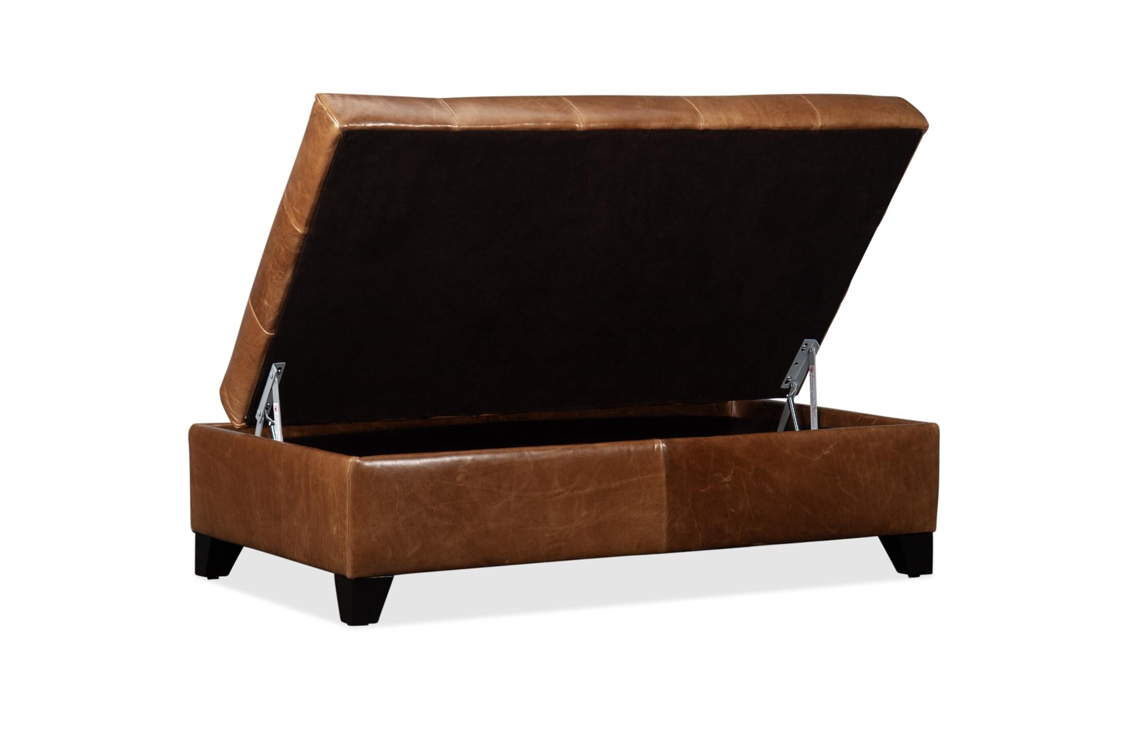 TIANNA LEATHER STORAGE OTTOMAN | Morris TIANNA LEATHER STORAGE OTTOMAN | Morris