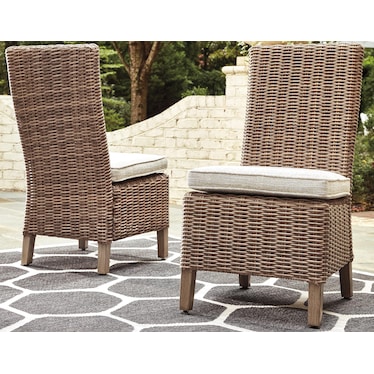 BEACHCROFT OUTDOOR SIDE CHAIR WITH CUSHION (SET OF 2)