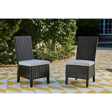 BEACHCROFT OUTDOOR SIDE CHAIR WITH CUSHION (SET OF 2)