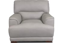 beau grey leather chair   