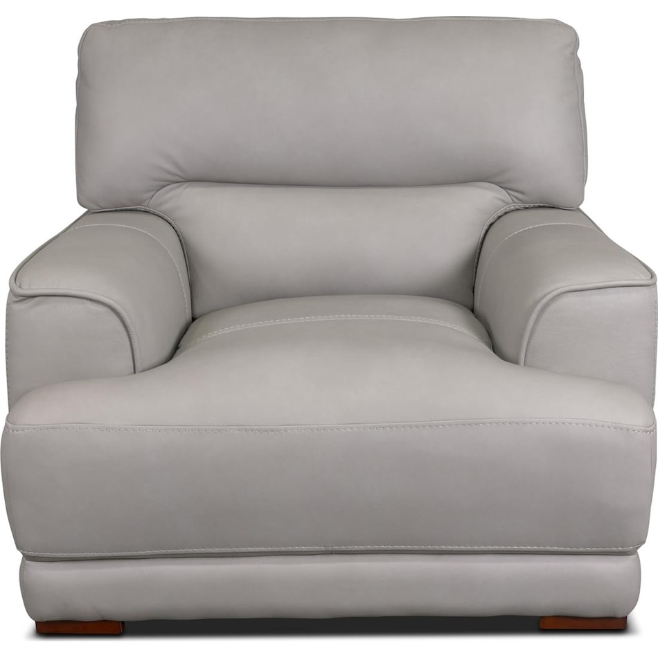 beau grey leather chair   