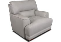 beau grey leather chair   