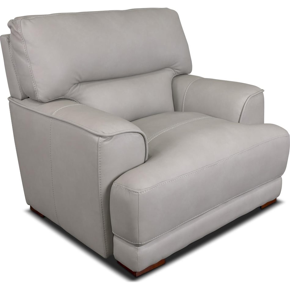 beau grey leather chair   