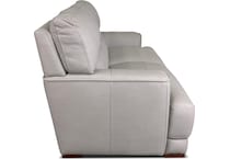 beau grey leather loveseat   