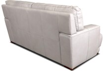 beau grey leather loveseat   