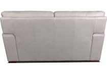 beau grey leather loveseat   