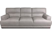 beau grey leather sofa   