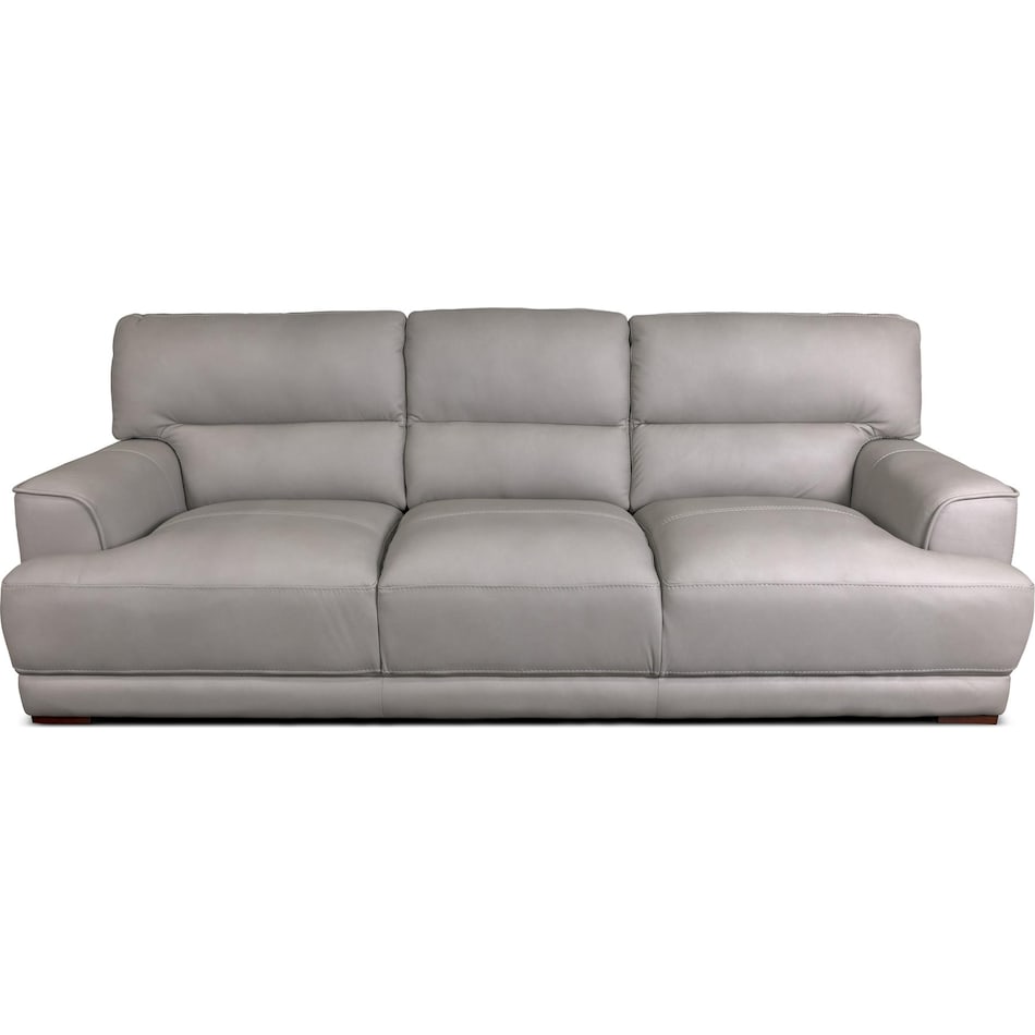 beau grey leather sofa   