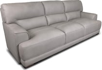 beau grey leather sofa   