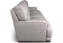 beau grey leather sofa   