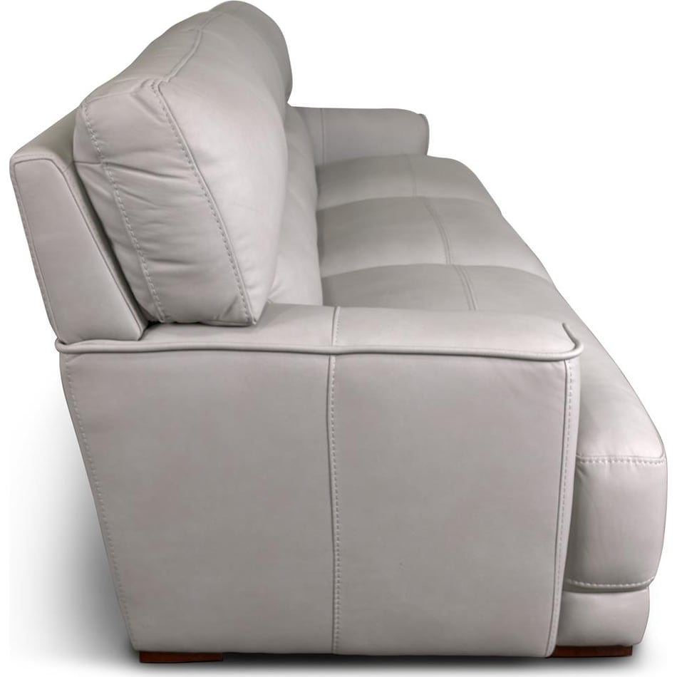 beau grey leather sofa   
